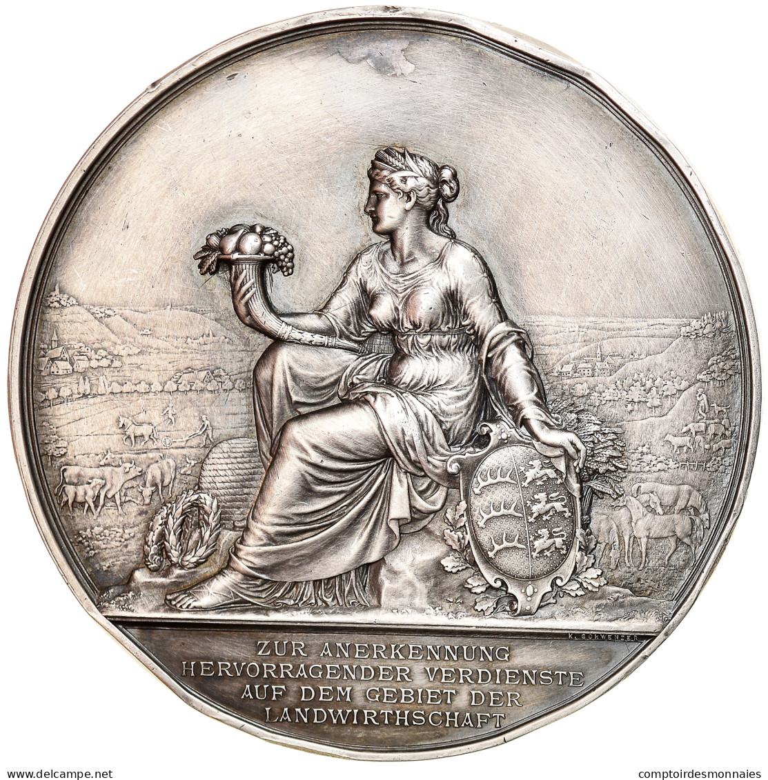 Allemagne, Médaille, Wilhelm II, Koenig Von Wuerttemberg, 1891-1918, K. - Autres & Non Classés
