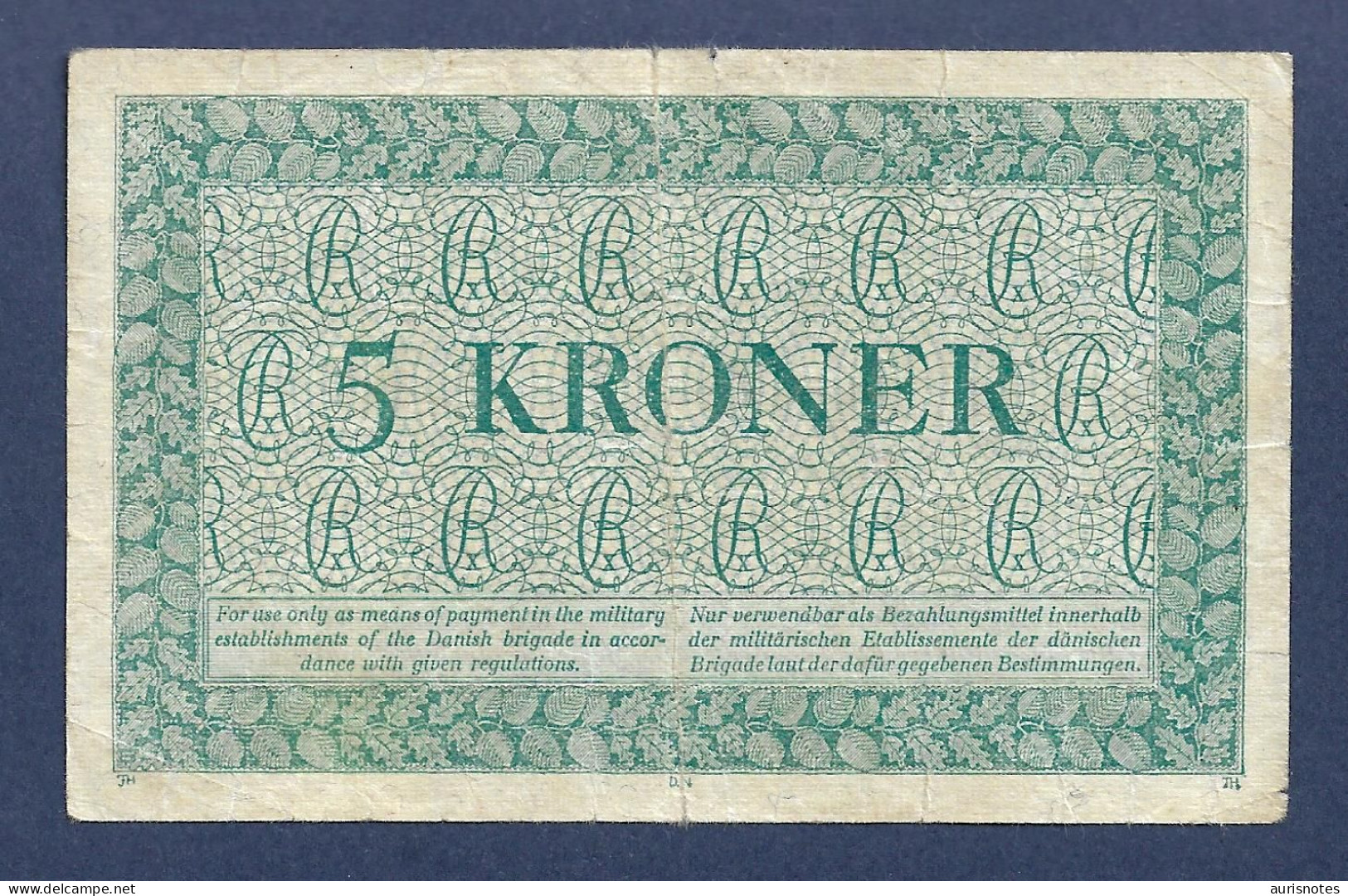 Denmark Den Danske Brigade 5 Kroner 1947 P-M11 VF - Dänemark