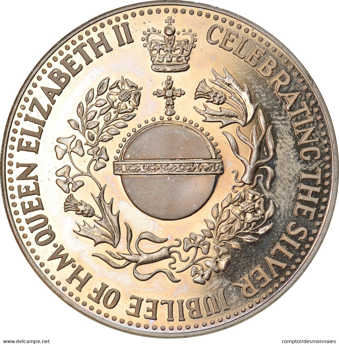 United Kingdom , Médaille, Queen Elizabeth II, Silver Jubilee, 1977, SPL - Altri & Non Classificati