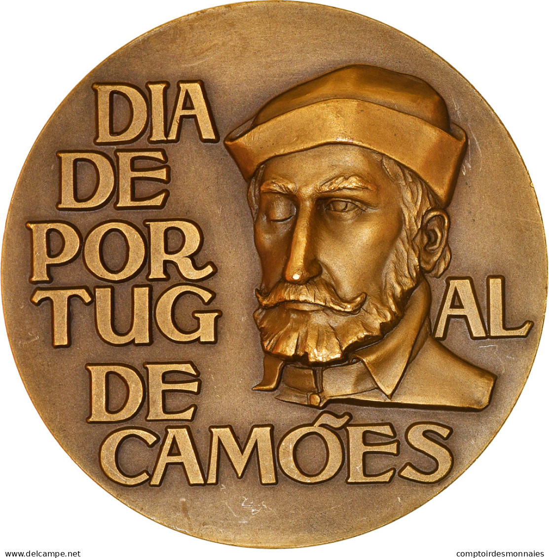 Portugal, Médaille, Dia De Portugal De Camoes, 1984, Machado, SPL, Bronze - Andere & Zonder Classificatie