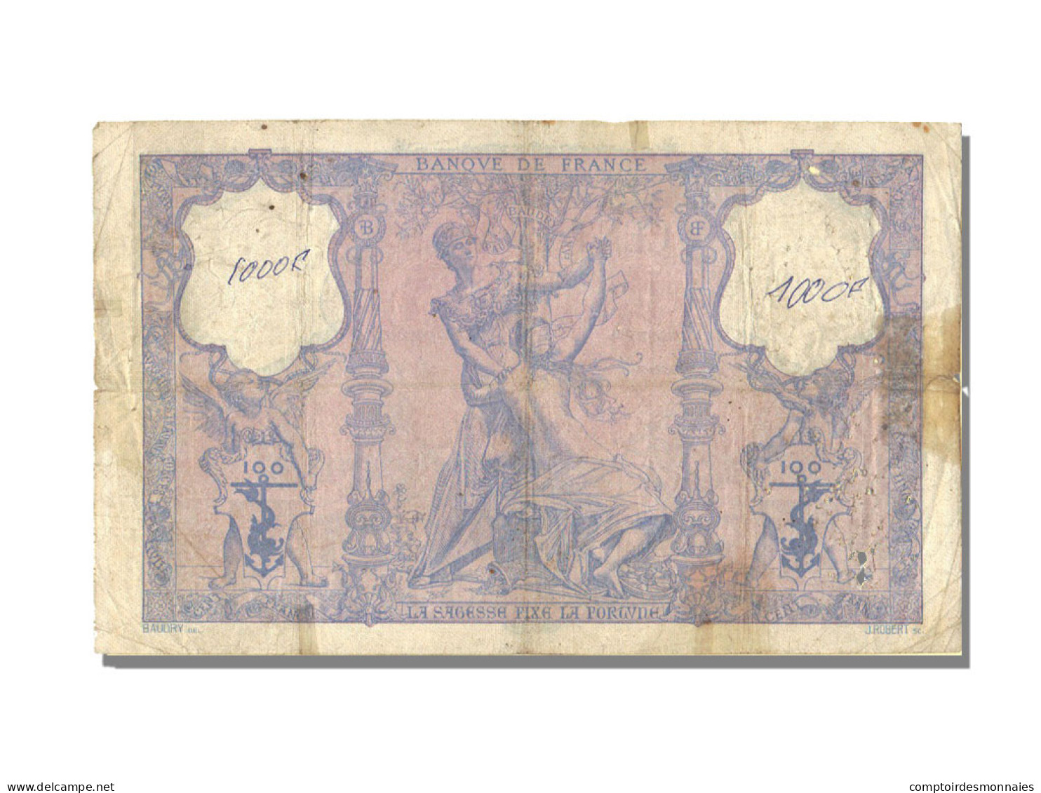 Billet, France, 100 Francs, 100 F 1888-1909 ''Bleu Et Rose'', 1906, 1906-07-21 - 100 F 1888-1909 ''Bleu Et Rose''