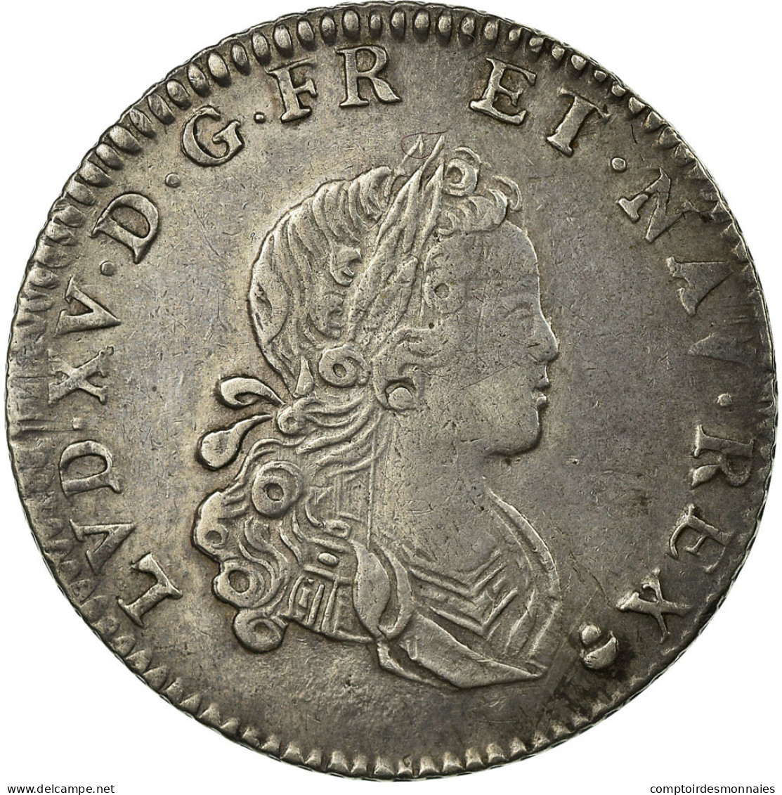 Monnaie, France, Louis XV, 1/6 Écu (XX – S) De France-Navarre, 20 Sols, 1/6 - 1715-1774 Louis XV Le Bien-Aimé