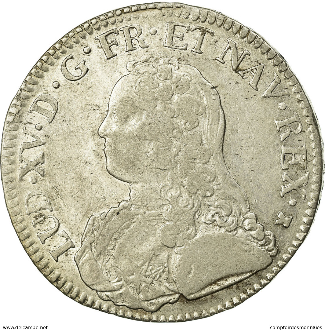 Monnaie, France, Louis XV, Écu Aux Branches D'olivier, Ecu, 1726, Toulouse - 1715-1774 Luigi XV Il Beneamato