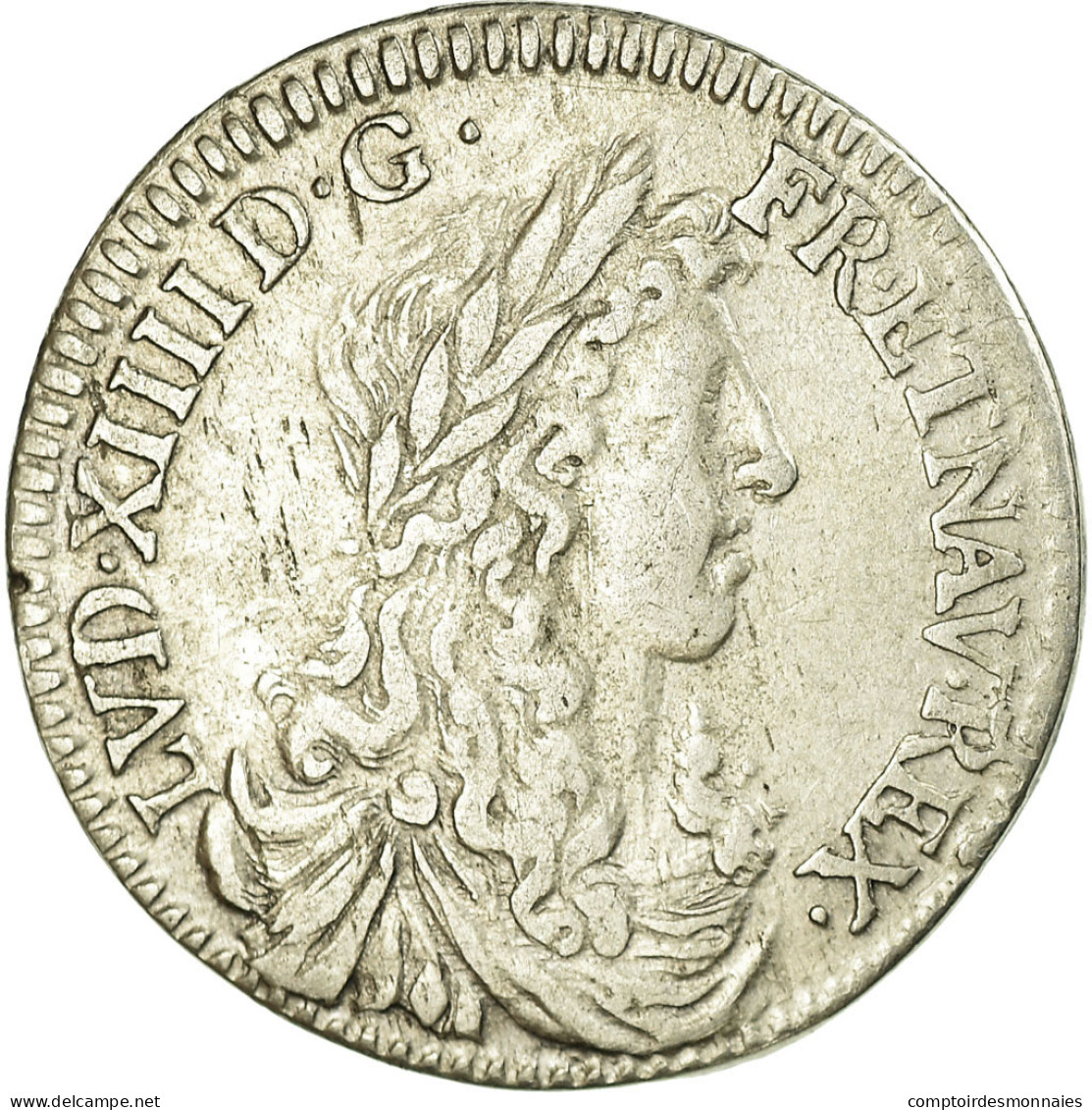 Monnaie, France, Louis XIV, 1/12 Écu Au Buste Juvénile, 1/12 ECU, 10 Sols - 1643-1715 Luigi XIV El Re Sole