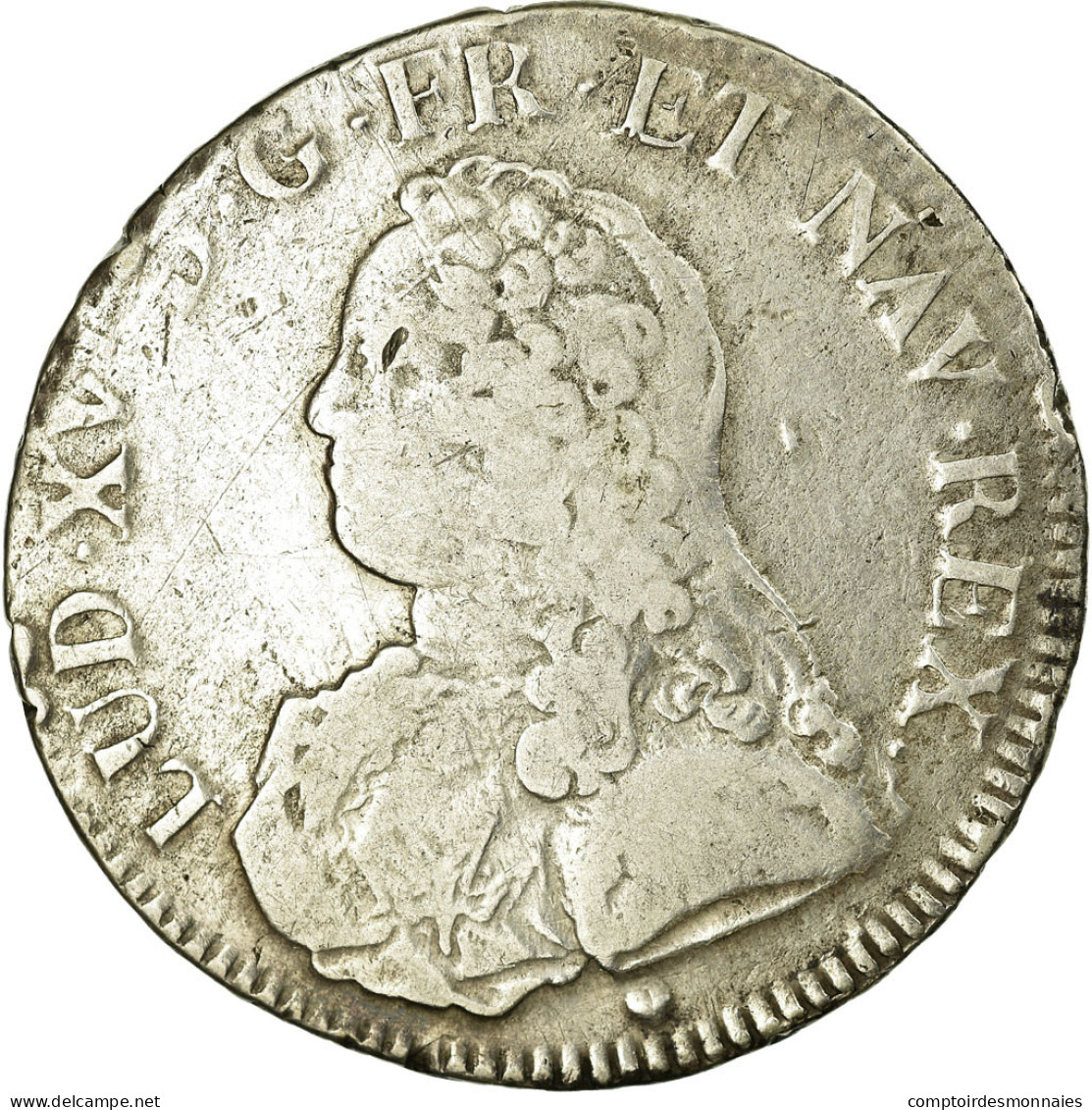 Monnaie, France, Louis XV, Écu Aux Branches D'olivier, Ecu, 1737, Strasbourg - 1715-1774 Luis XV El Bien Amado