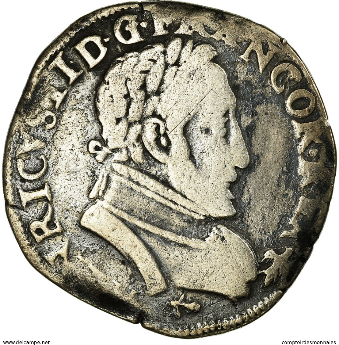 Monnaie, France, Teston, 1561, Bayonne, TB, Argent, Sombart:4592 - 1560-1574 Carlos IX