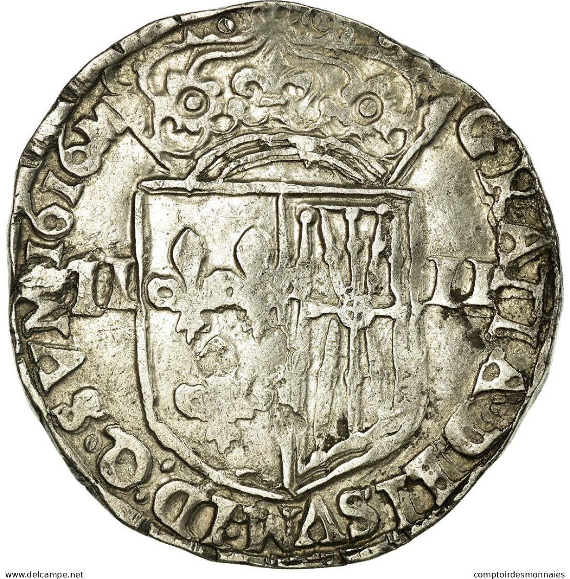 Monnaie, France, Louis XIII, 1/4 Écu De Béarn, 1/4 Ecu, 1616, Morlaas, TTB - 1610-1643 Luis XIII El Justo