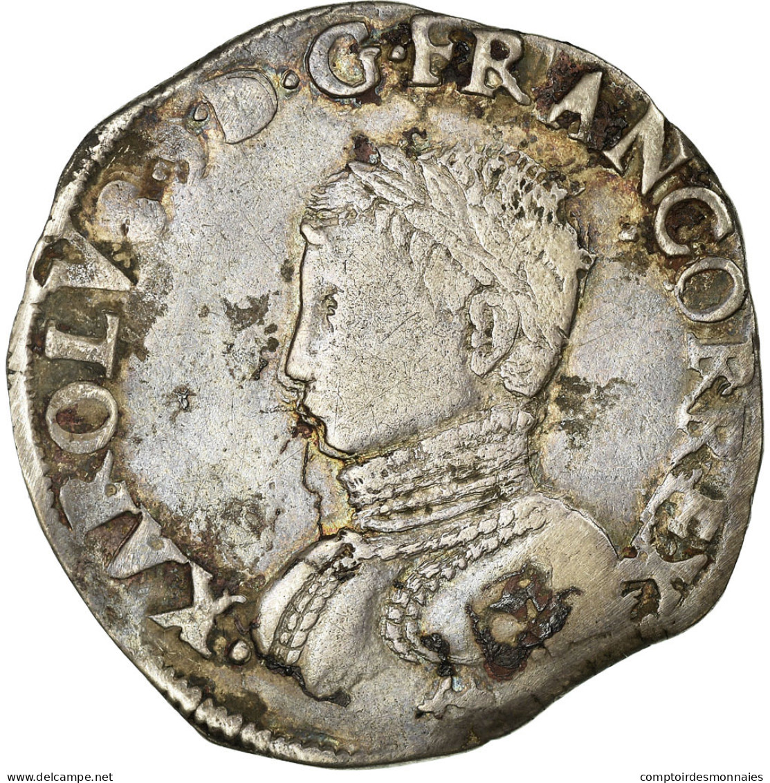 Monnaie, France, Teston, 1563, Bayonne, TTB, Argent, Sombart:4602 - 1560-1574 Karel I