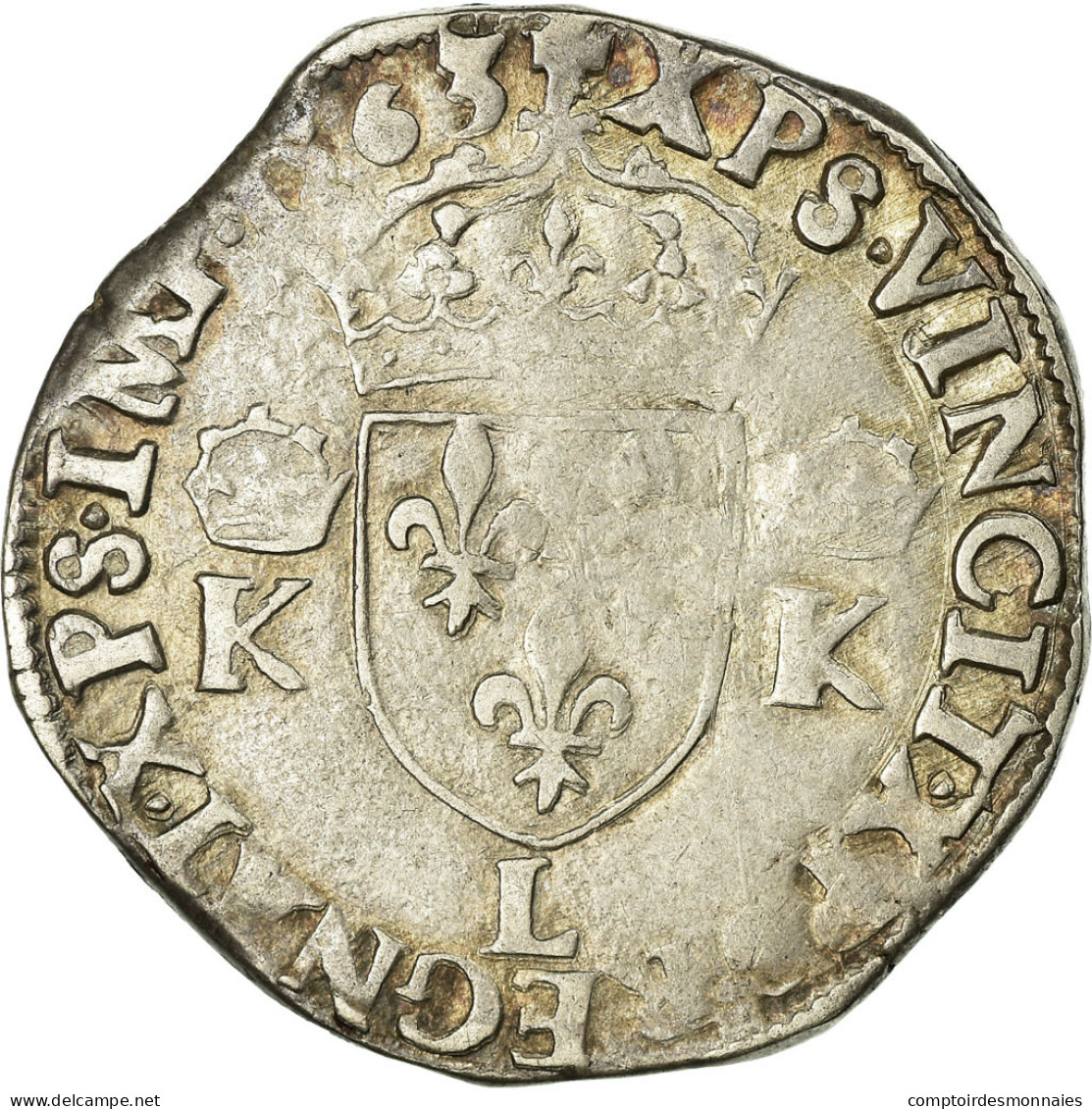 Monnaie, France, Teston, 1563, Bayonne, TTB, Argent, Sombart:4602 - 1560-1574 Karl IX.