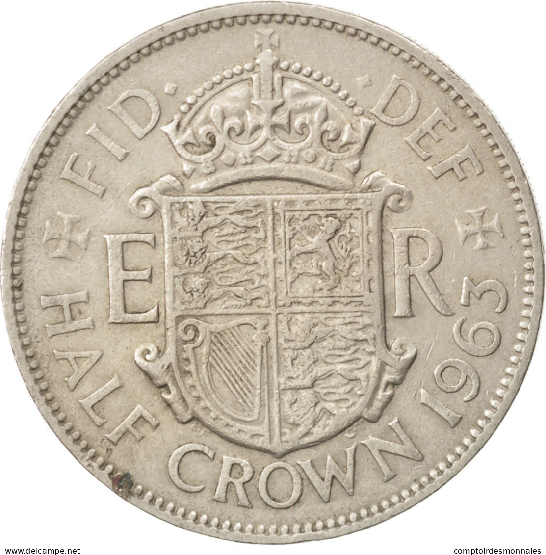 Monnaie, Grande-Bretagne, Elizabeth II, 1/2 Crown, 1963, TTB, Copper-nickel - K. 1/2 Crown