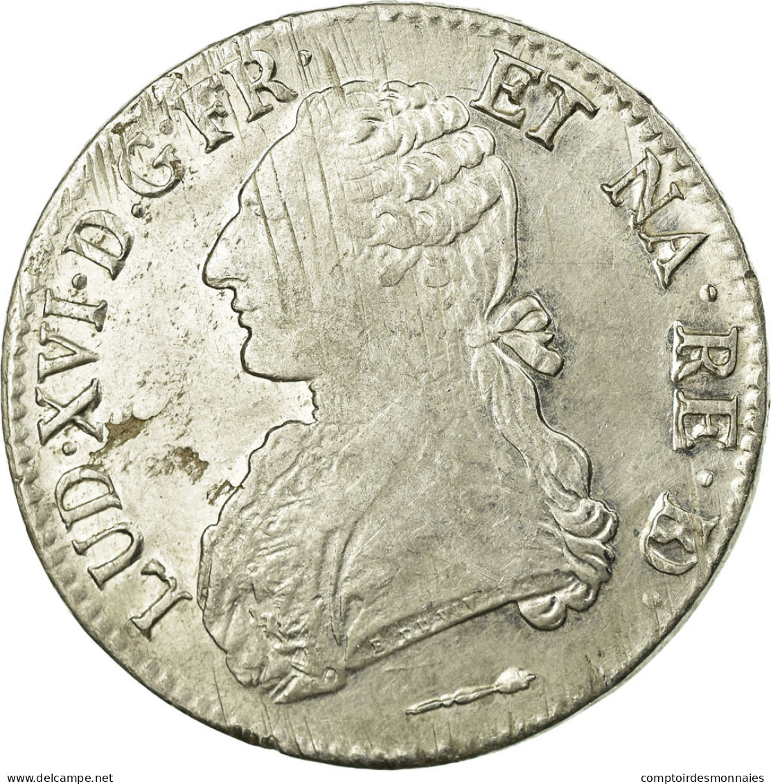 Monnaie, France, Louis XVI, Écu De Béarn Aux Branches D'olivier, Ecu, 1785 - 1774-1791 Lodewijjk XVI