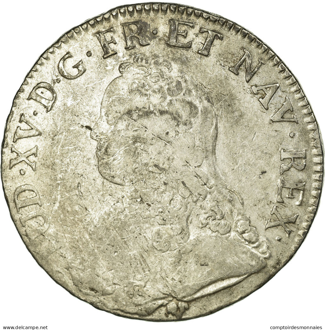 Monnaie, France, Louis XV, Écu Aux Branches D'olivier, Ecu, 1740, Poitiers, TB - 1715-1774 Ludwig XV. Der Vielgeliebte
