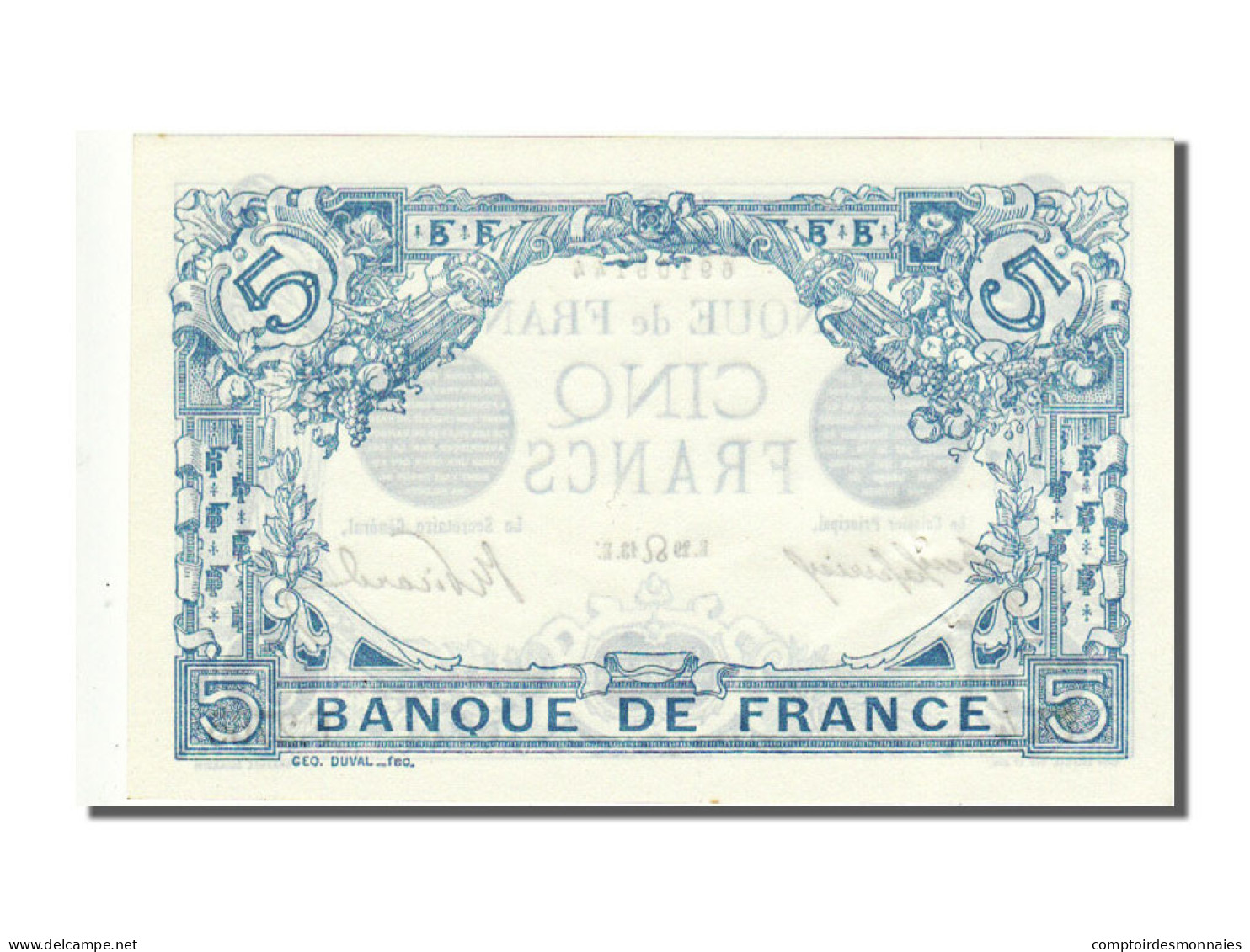 Billet, France, 5 Francs, 5 F 1912-1917 ''Bleu'', 1913, 1913-07-29, SPL - 5 F 1912-1917 ''Bleu''