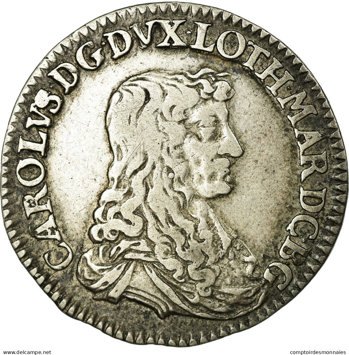 Monnaie, Etats Allemands, LORRAINE, Teston, 1665, Nancy, TTB, Argent, Flon:50 - Andere & Zonder Classificatie
