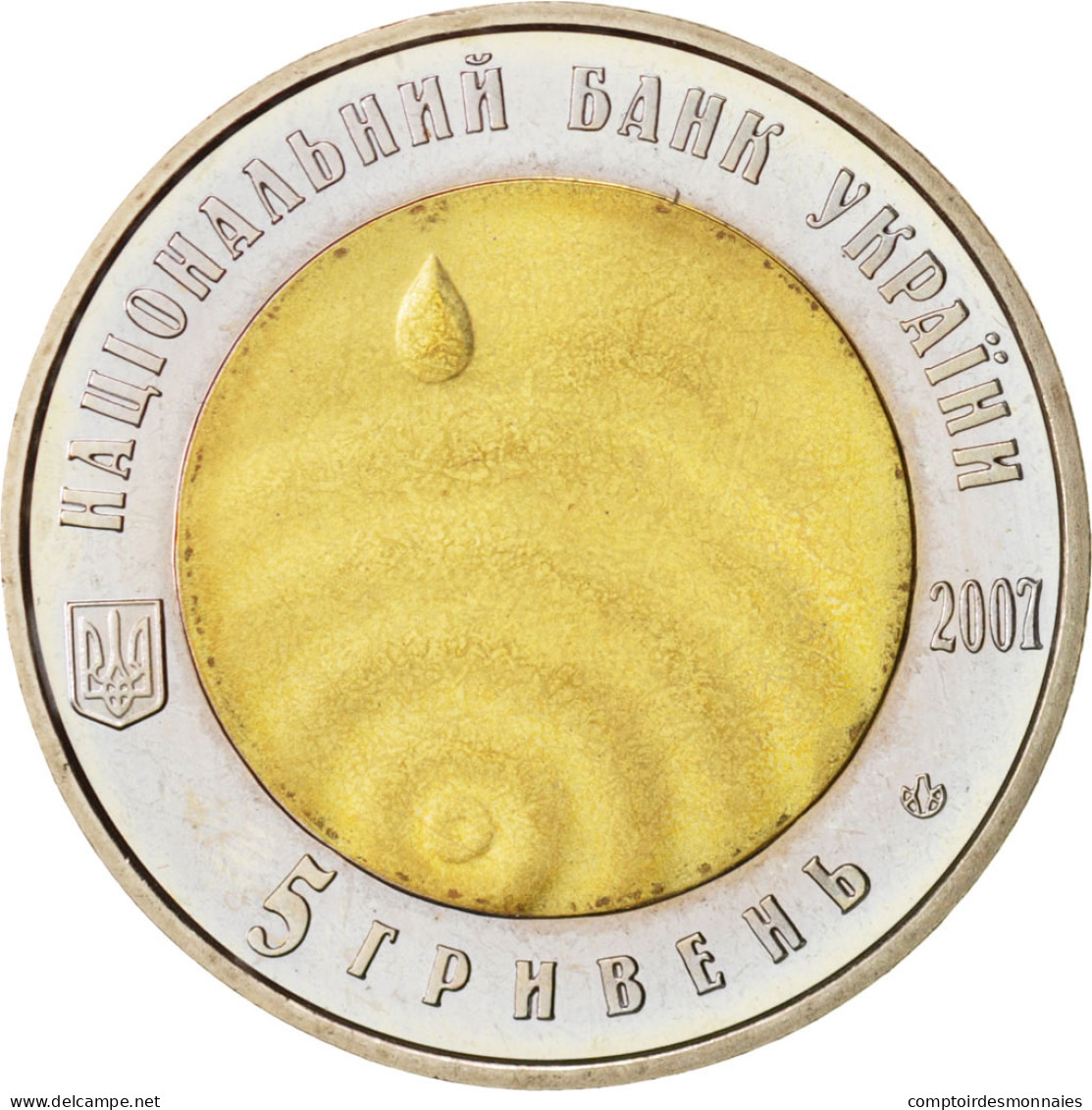 Monnaie, Ukraine, 5 Hryven, 2007, Kyiv, SPL, Bi-Metallic, KM:453 - Ukraine