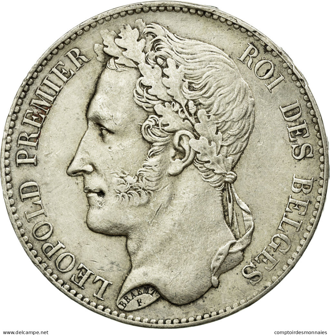 Monnaie, Belgique, Leopold I, 5 Francs, 5 Frank, 1849, TTB, Argent, KM:3.2 - 5 Frank