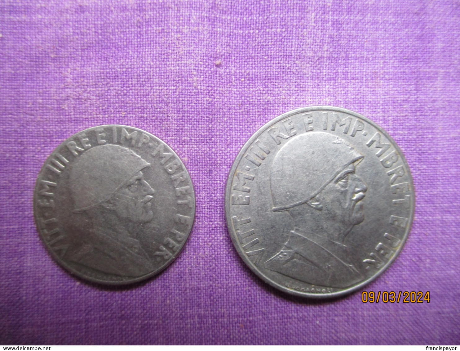 Albania: 20 Centesimi & 1 Lek 1939 - Albanië