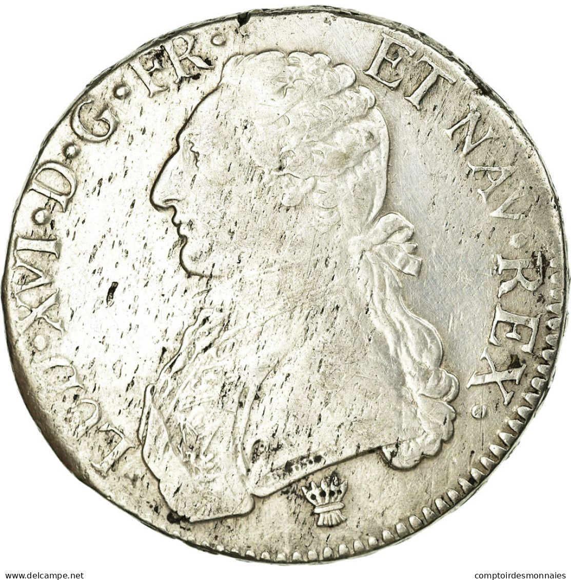 Monnaie, France, Louis XVI, Écu Aux Branches D'olivier, Ecu, 1777, Limoges - 1774-1791 Louis XVI