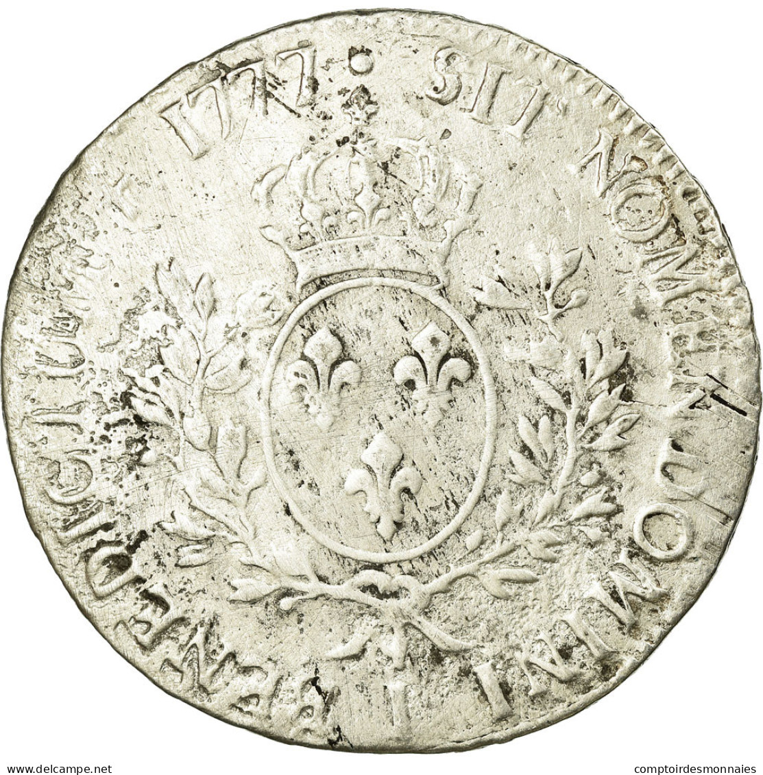 Monnaie, France, Louis XVI, Écu Aux Branches D'olivier, Ecu, 1777, Limoges - 1774-1791 Luigi XVI