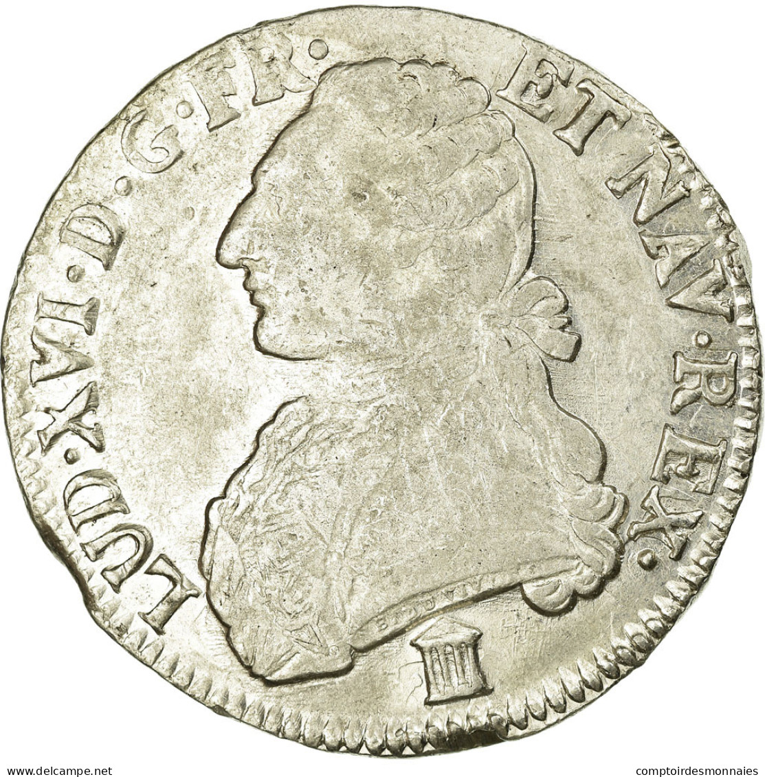 Monnaie, France, Louis XVI, Écu Aux Branches D'olivier, Ecu, 1782, Bordeaux - 1774-1791 Luis XVI