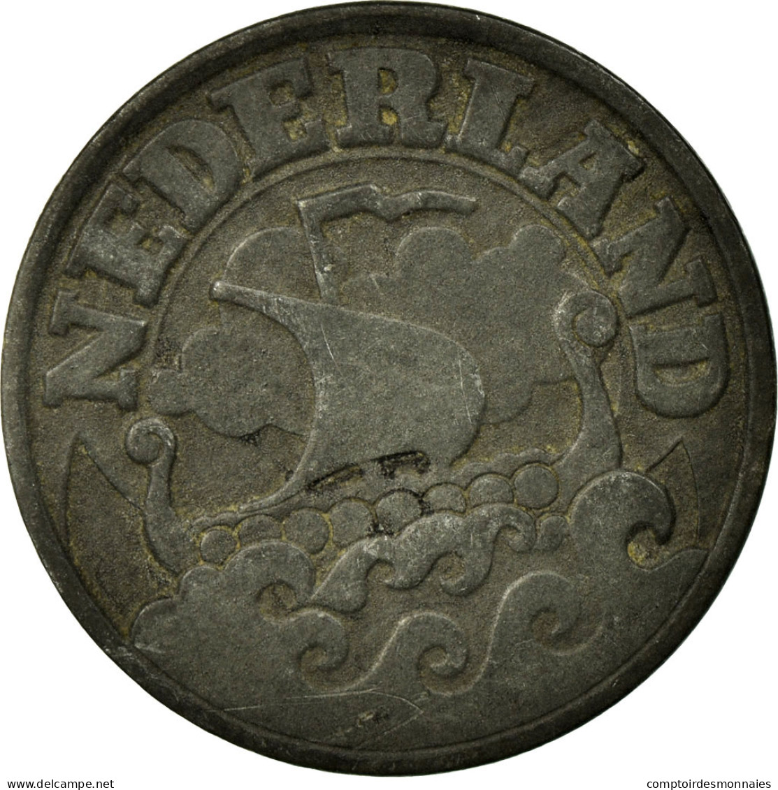 Monnaie, Pays-Bas, Wilhelmina I, 25 Cents, 1943, SUP, Zinc, KM:174 - 25 Centavos