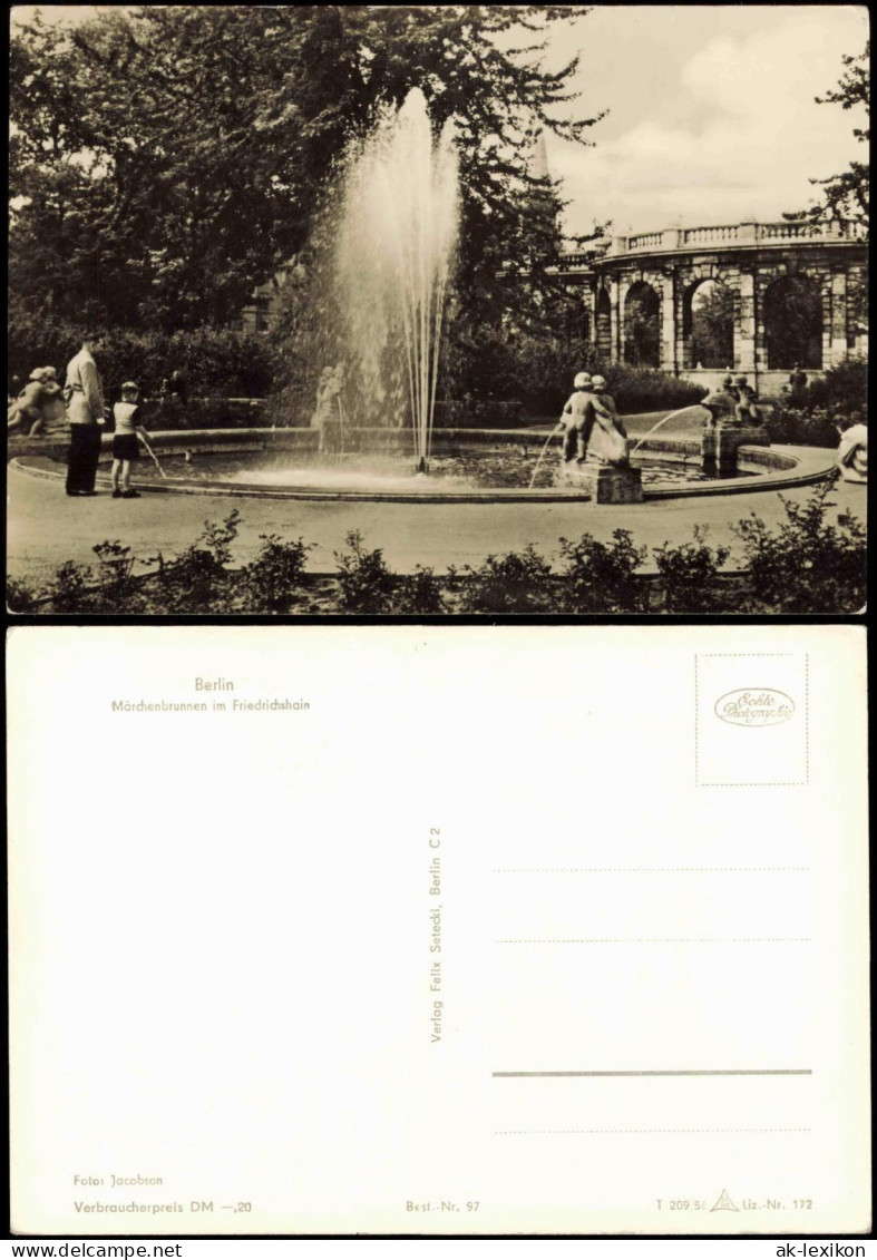 Ansichtskarte Friedrichshain-Berlin Märchenbrunnen Im Friedrichshain 1956 - Friedrichshain