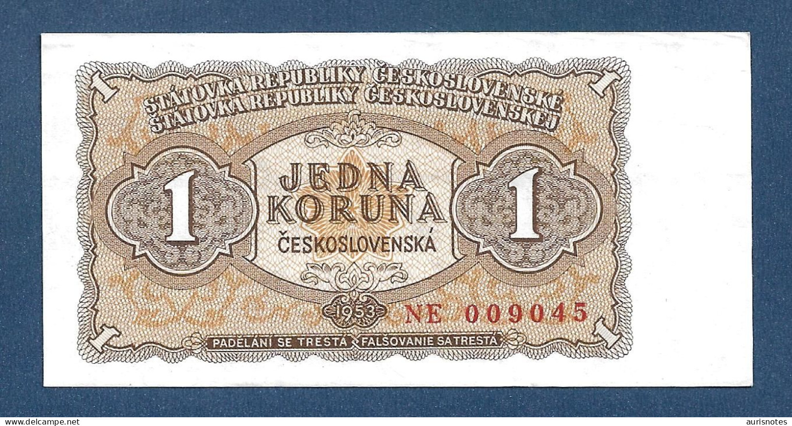 Czechoslovakia 1 Koruna 1953 P78b UNC- - Tsjechoslowakije