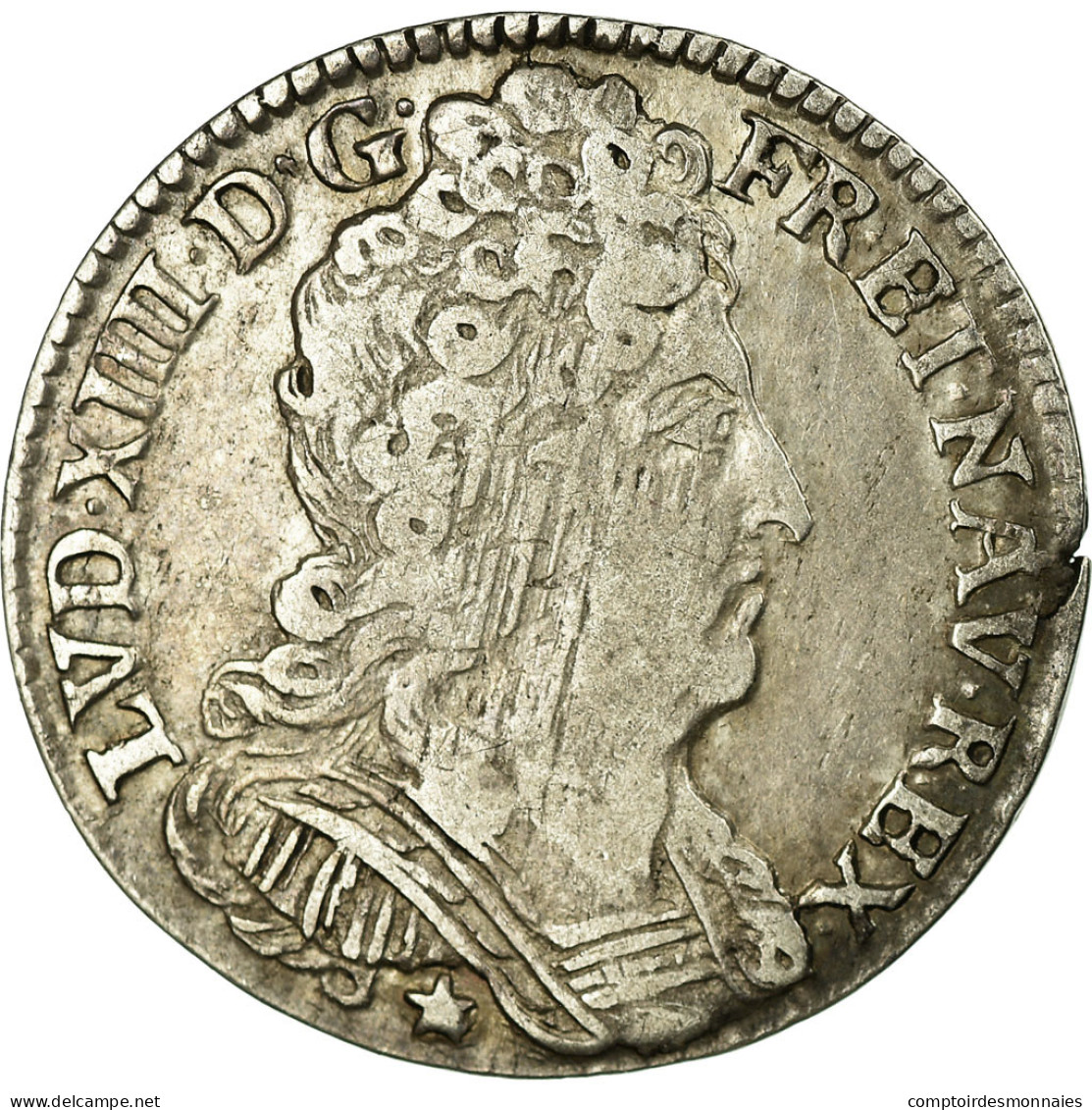 Monnaie, France, Louis XIV, 11 Sols De Strasbourg, 10 Sols-1/8 Ecu, 1711 - 1643-1715 Luis XIV El Rey Sol