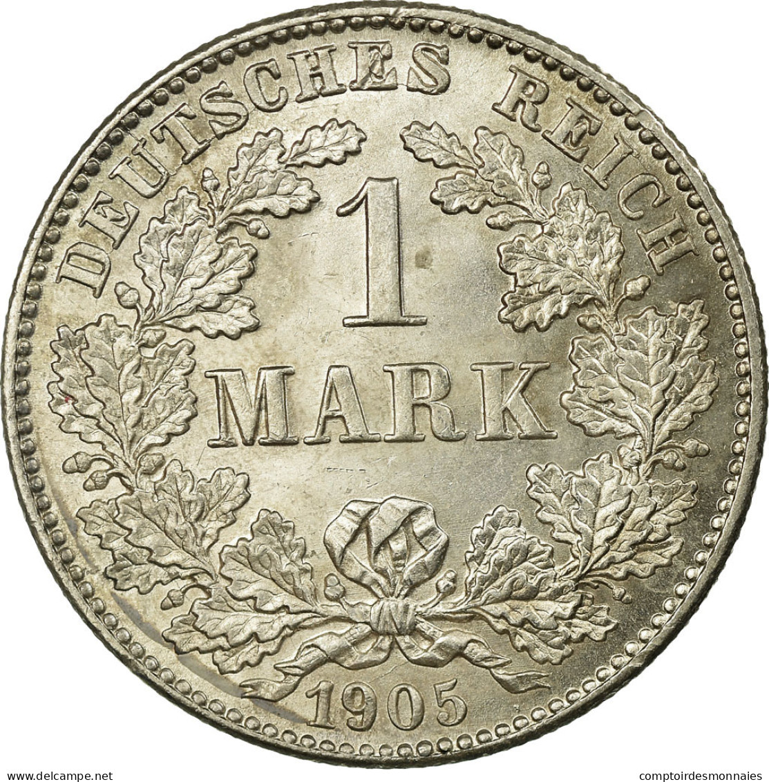 Monnaie, GERMANY - EMPIRE, SAXONY-ALBERTINE, Wilhelm II, Mark, 1905, Karlsruhe - 1 Mark