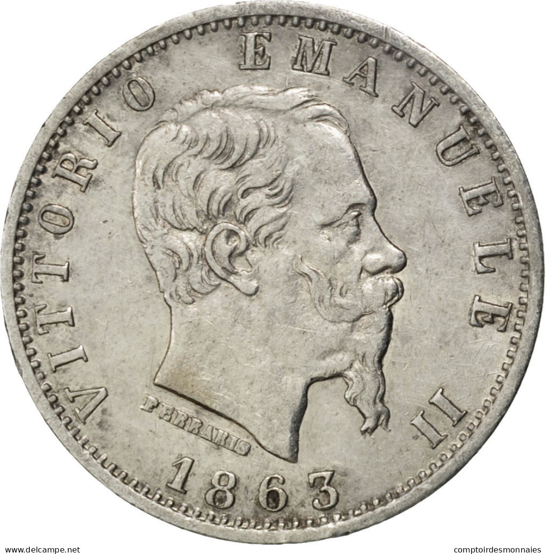 Italie, Vittorio Emanuele II, 20 Centesimi, 1863, Milan, Argent, TTB+, KM:13.1 - 1861-1878 : Victor Emmanuel II.