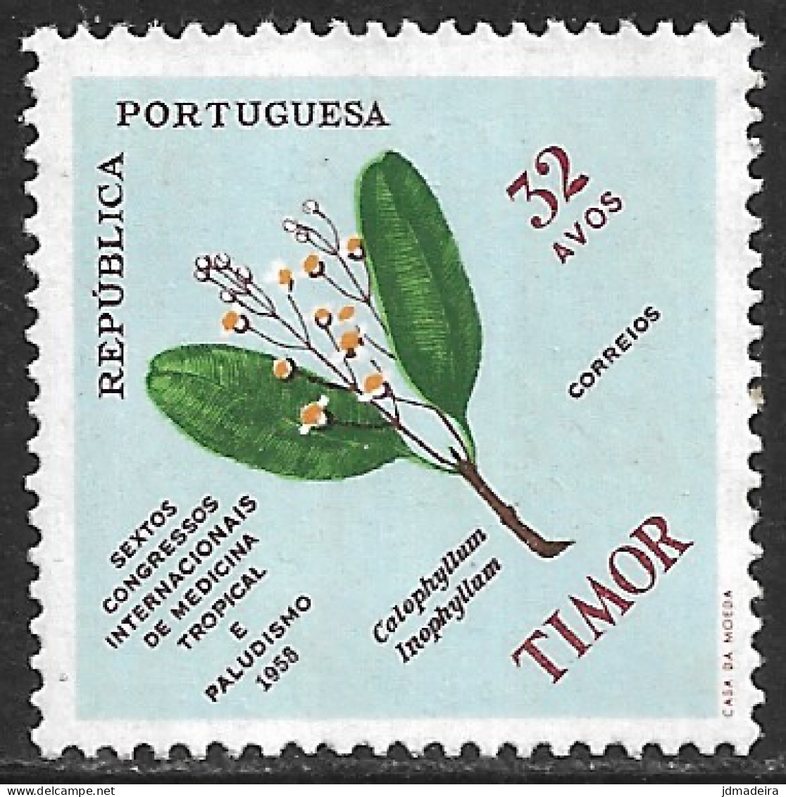 Timor – 1958 International Congress Tropical Medicine Mint Stamp - Timor