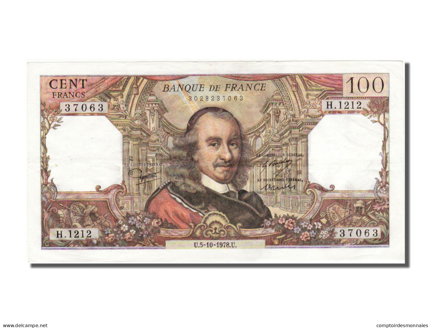 Billet, France, 100 Francs, 100 F 1964-1979 ''Corneille'', 1978, 1978-10-05 - 100 F 1964-1979 ''Corneille''