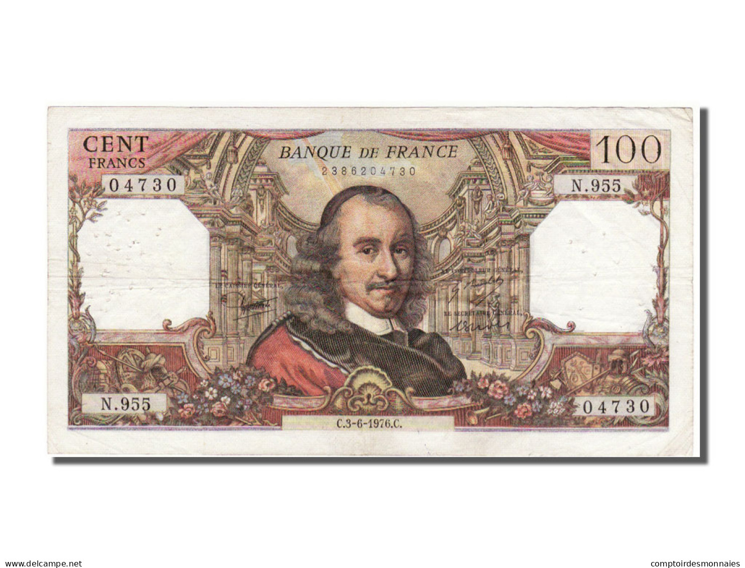 Billet, France, 100 Francs, 100 F 1964-1979 ''Corneille'', 1976, 1976-06-03 - 100 F 1964-1979 ''Corneille''