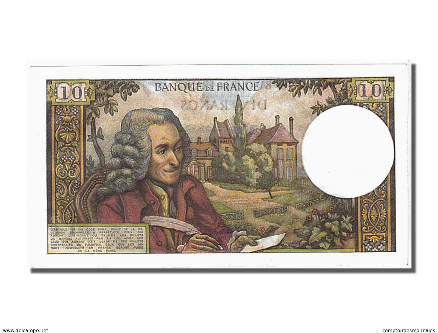 Billet, France, 10 Francs, 10 F 1963-1973 ''Voltaire'', 1968, 1968-11-07, SPL - 10 F 1963-1973 ''Voltaire''