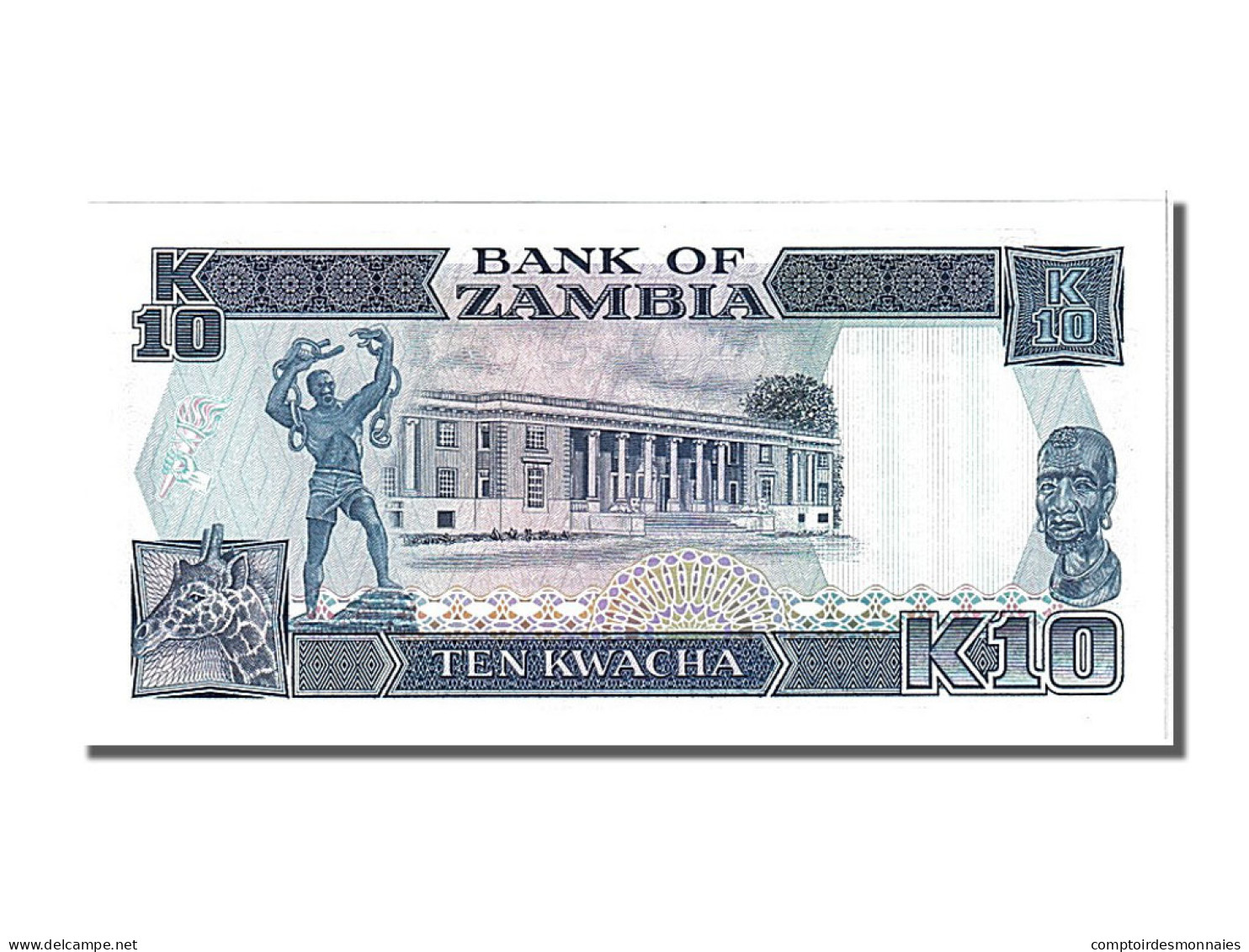 Billet, Zambie, 10 Kwacha, 1989, NEUF - Sambia