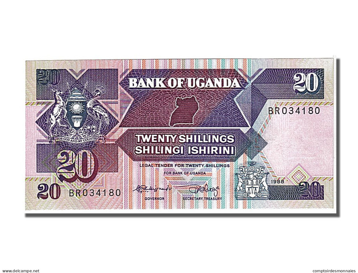 Billet, Uganda, 20 Shillings, 1988, NEUF - Oeganda