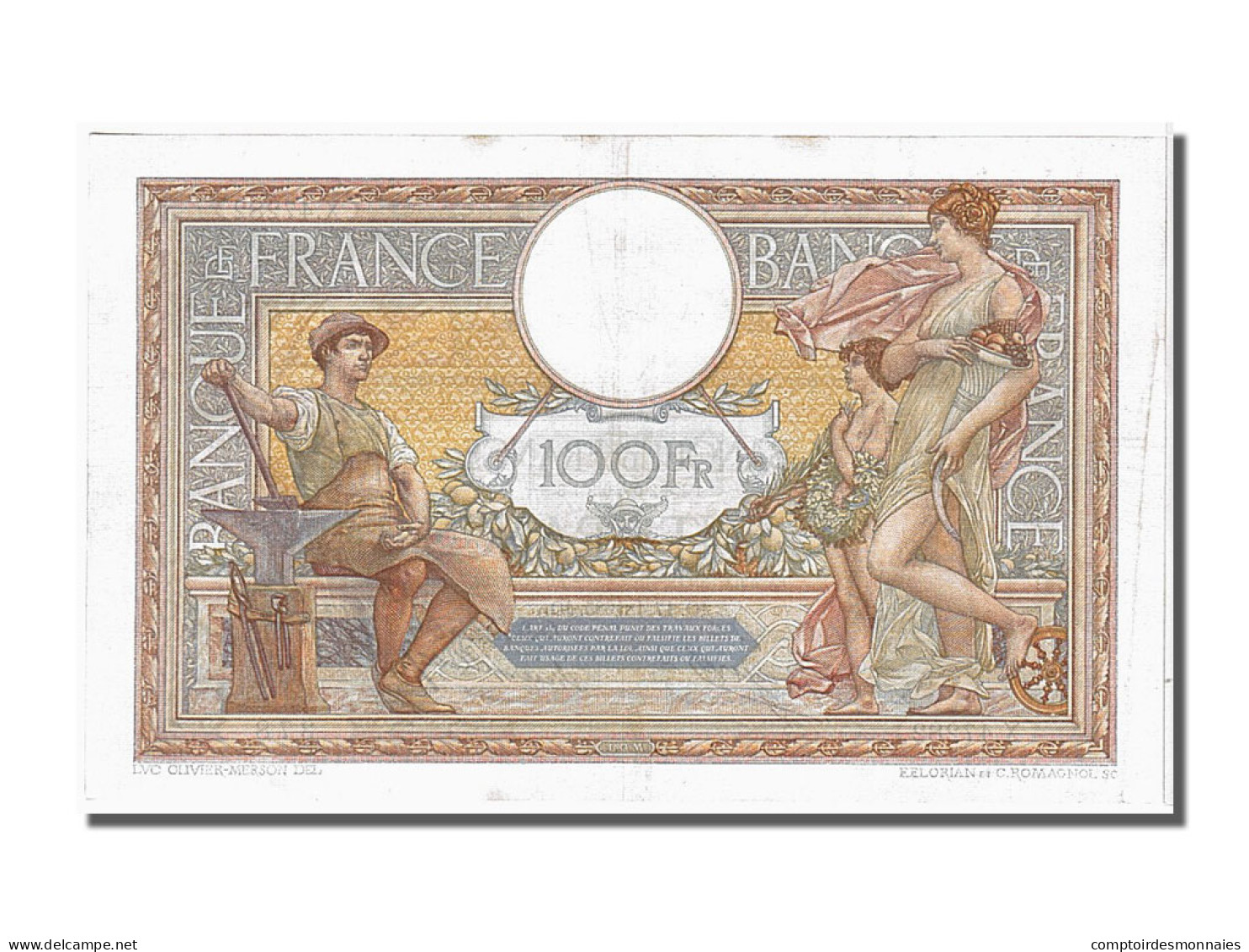 Billet, France, 100 Francs, 100 F 1908-1939 ''Luc Olivier Merson'', 1935 - 100 F 1908-1939 ''Luc Olivier Merson''