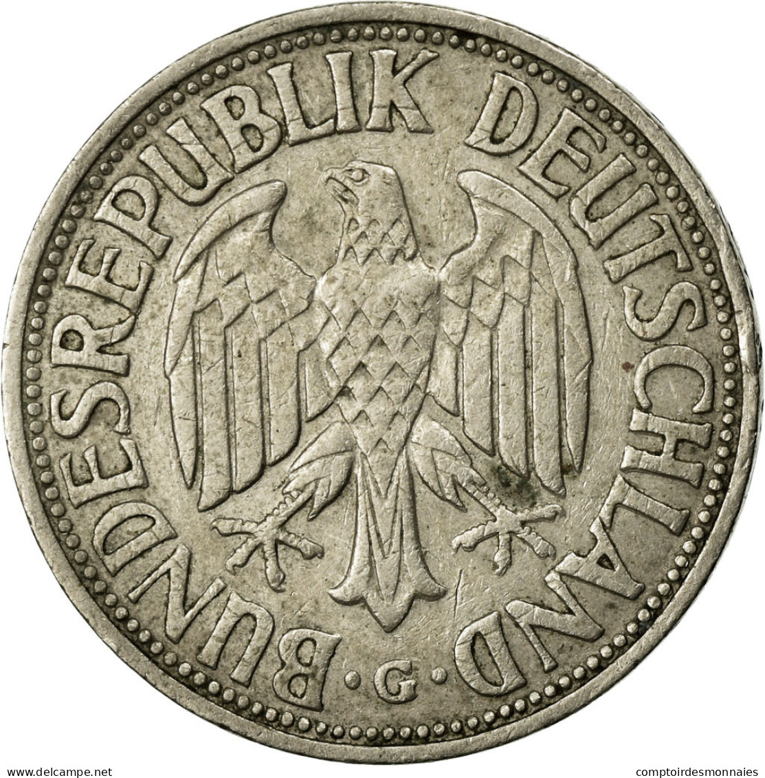 Monnaie, République Fédérale Allemande, Mark, 1955, Karlsruhe, TTB+ - 1 Marco