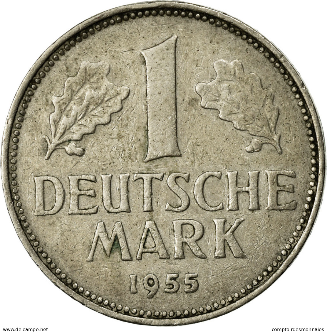 Monnaie, République Fédérale Allemande, Mark, 1955, Karlsruhe, TTB+ - 1 Mark