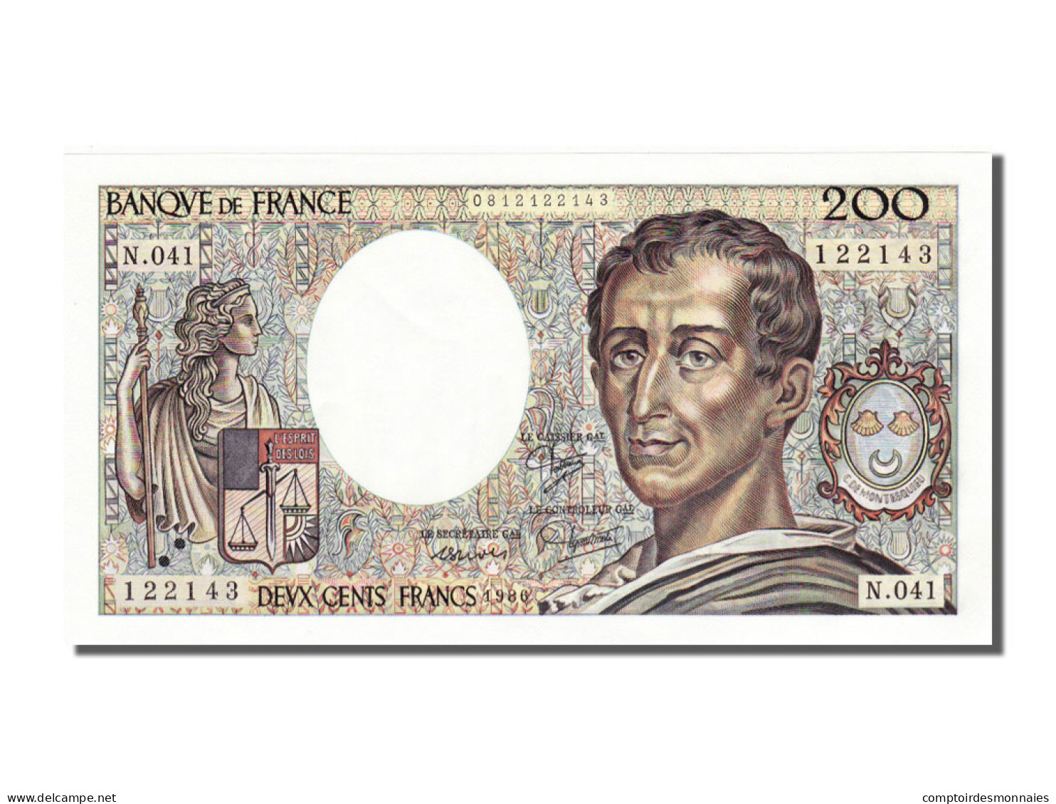 Billet, France, 200 Francs, 200 F 1981-1994 ''Montesquieu'', 1986, NEUF - 200 F 1981-1994 ''Montesquieu''