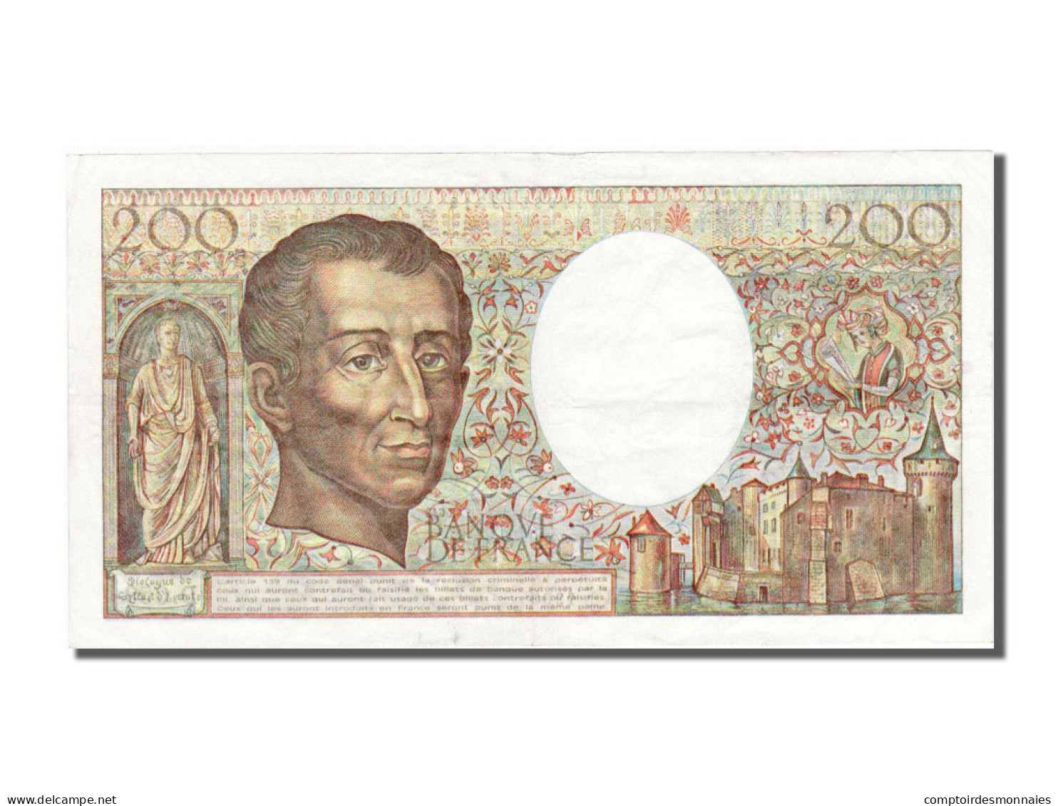 Billet, France, 200 Francs, 200 F 1981-1994 ''Montesquieu'', 1988, SUP - 200 F 1981-1994 ''Montesquieu''