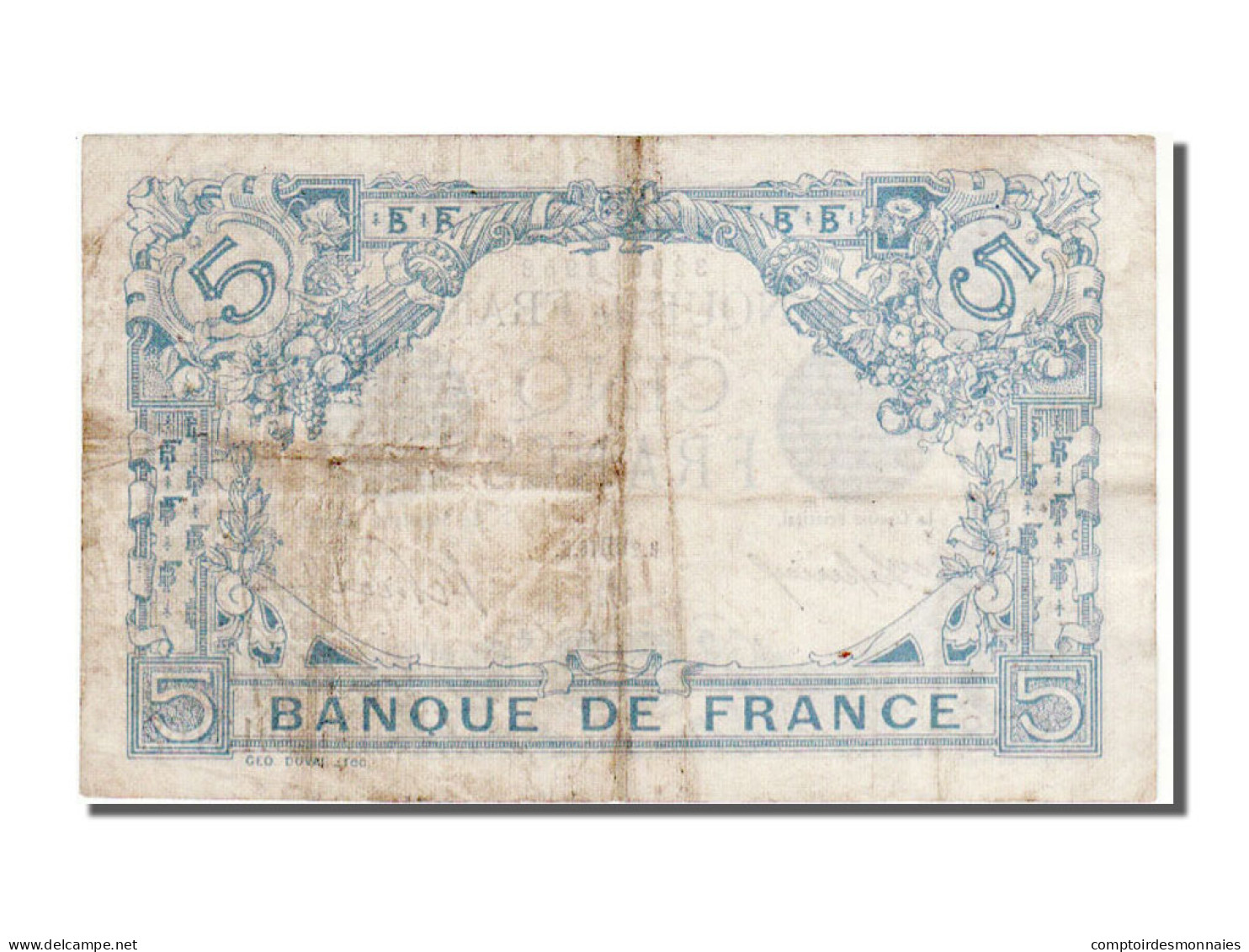 Billet, France, 5 Francs, 5 F 1912-1917 ''Bleu'', 1916, 1916-08-02, TTB - 5 F 1912-1917 ''Bleu''