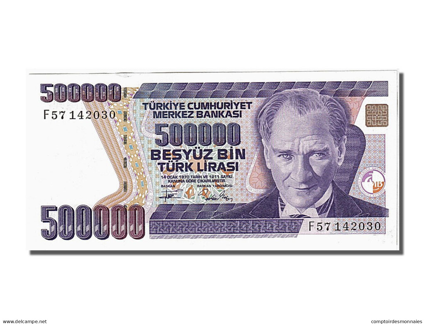 Billet, Turquie, 500,000 Lira, 1970, NEUF - Turkey