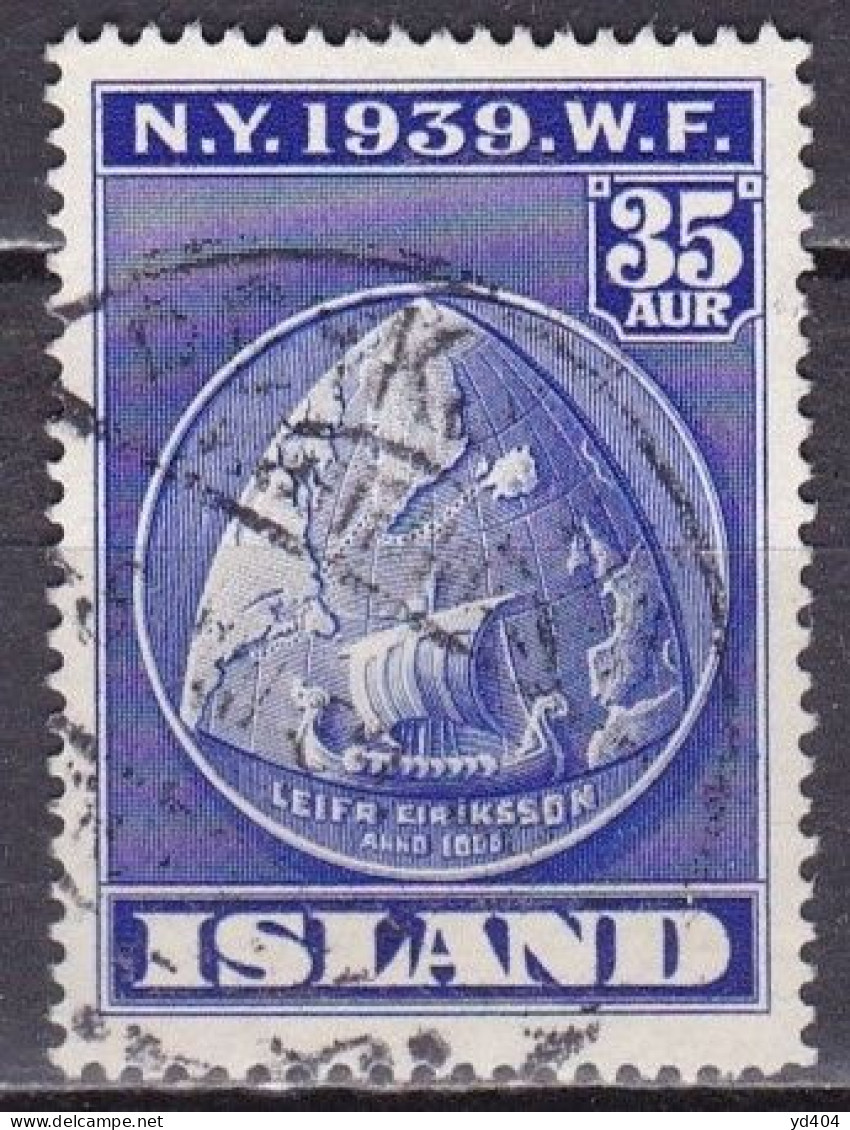 IS038B – ISLANDE – ICELAND – 1939 – NEW-YORK WORLD FAIR – SG # 239 USED 10 € - Gebruikt