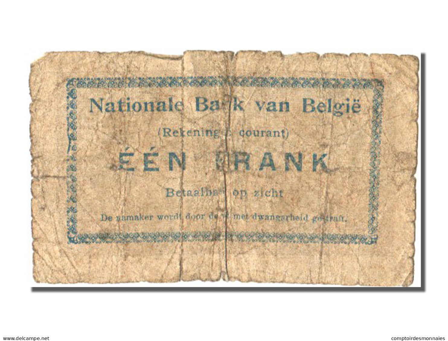 Billet, Belgique, 1 Franc, 1914, 1914-08-27, B+ - Otros & Sin Clasificación