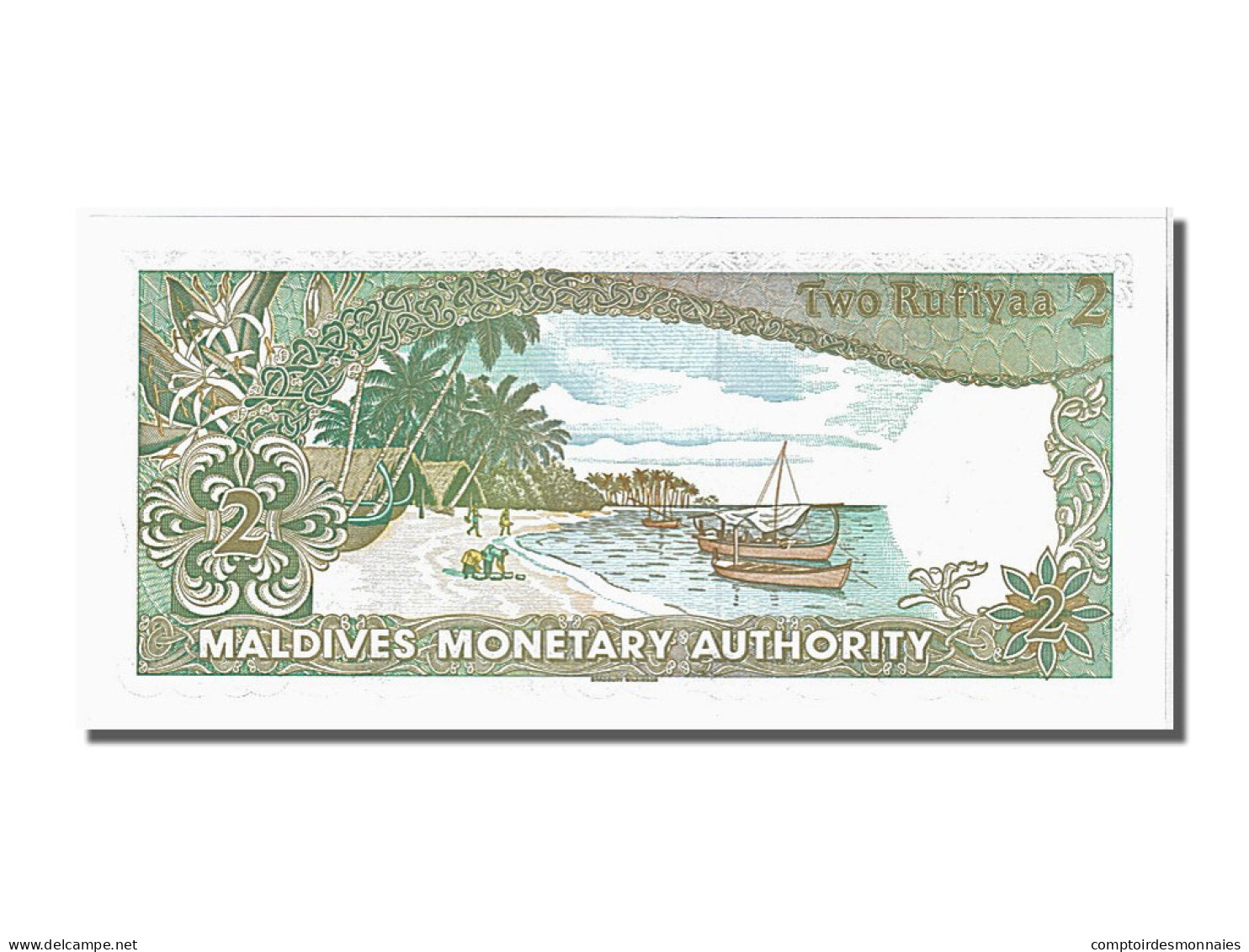 Billet, Maldives, 2 Rufiyaa, 1983, 1983-10-07, NEUF - Maldiven