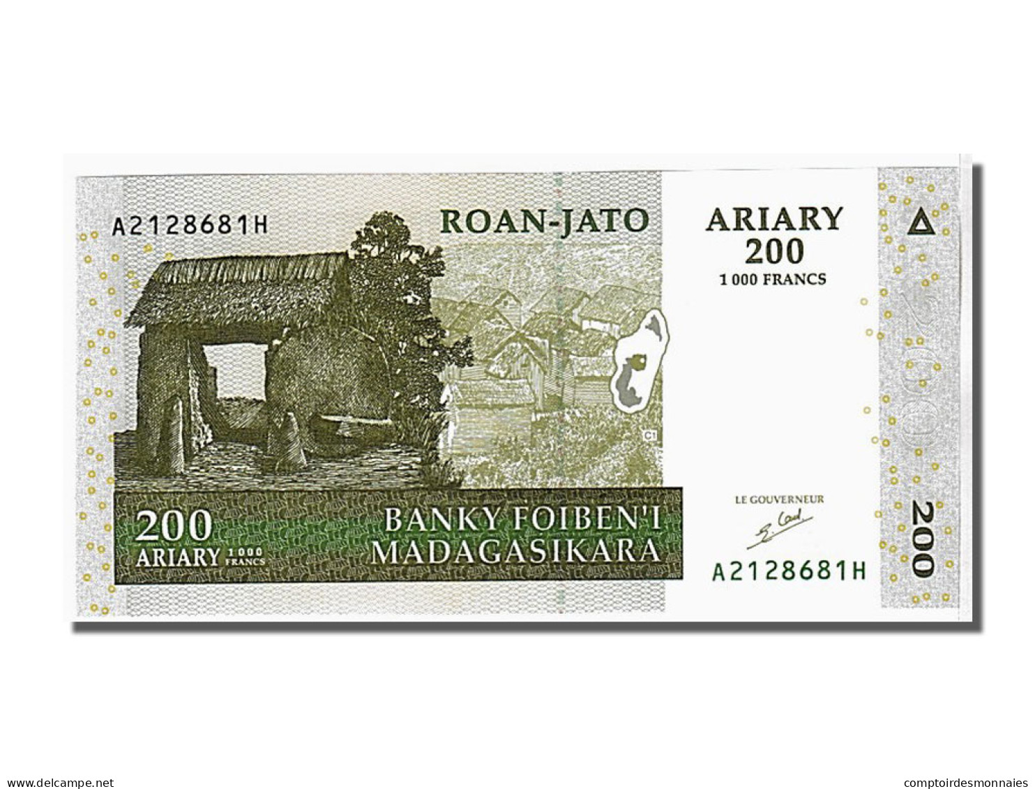 Billet, Madagascar, 200 Ariary, 2004, KM:87a, NEUF - Madagascar