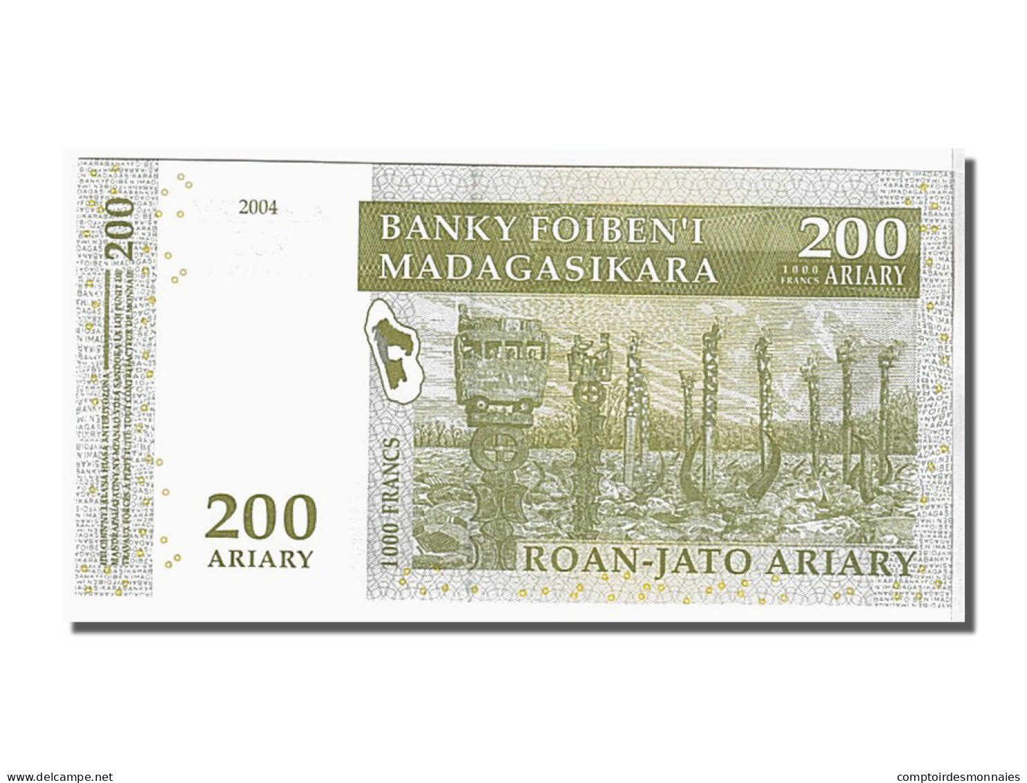 Billet, Madagascar, 200 Ariary, 2004, KM:87a, NEUF - Madagascar