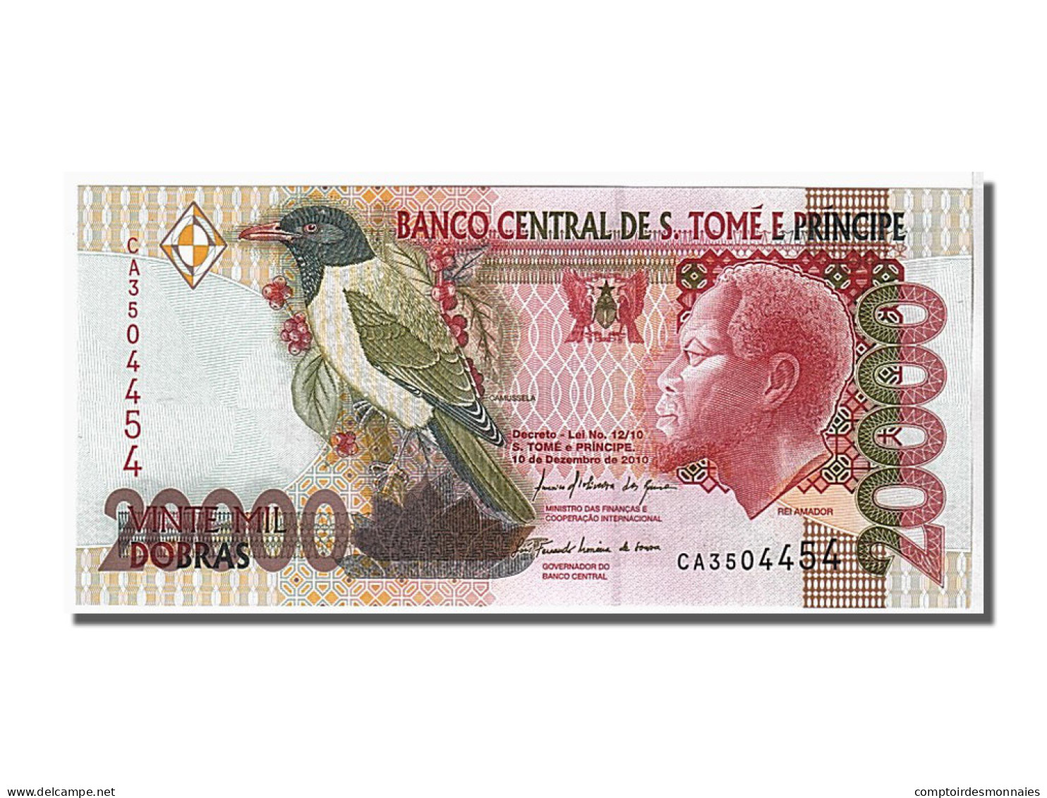 Billet, Saint Thomas And Prince, 20,000 Dobras, 2010, KM:67d, NEUF - Sao Tomé Et Principe