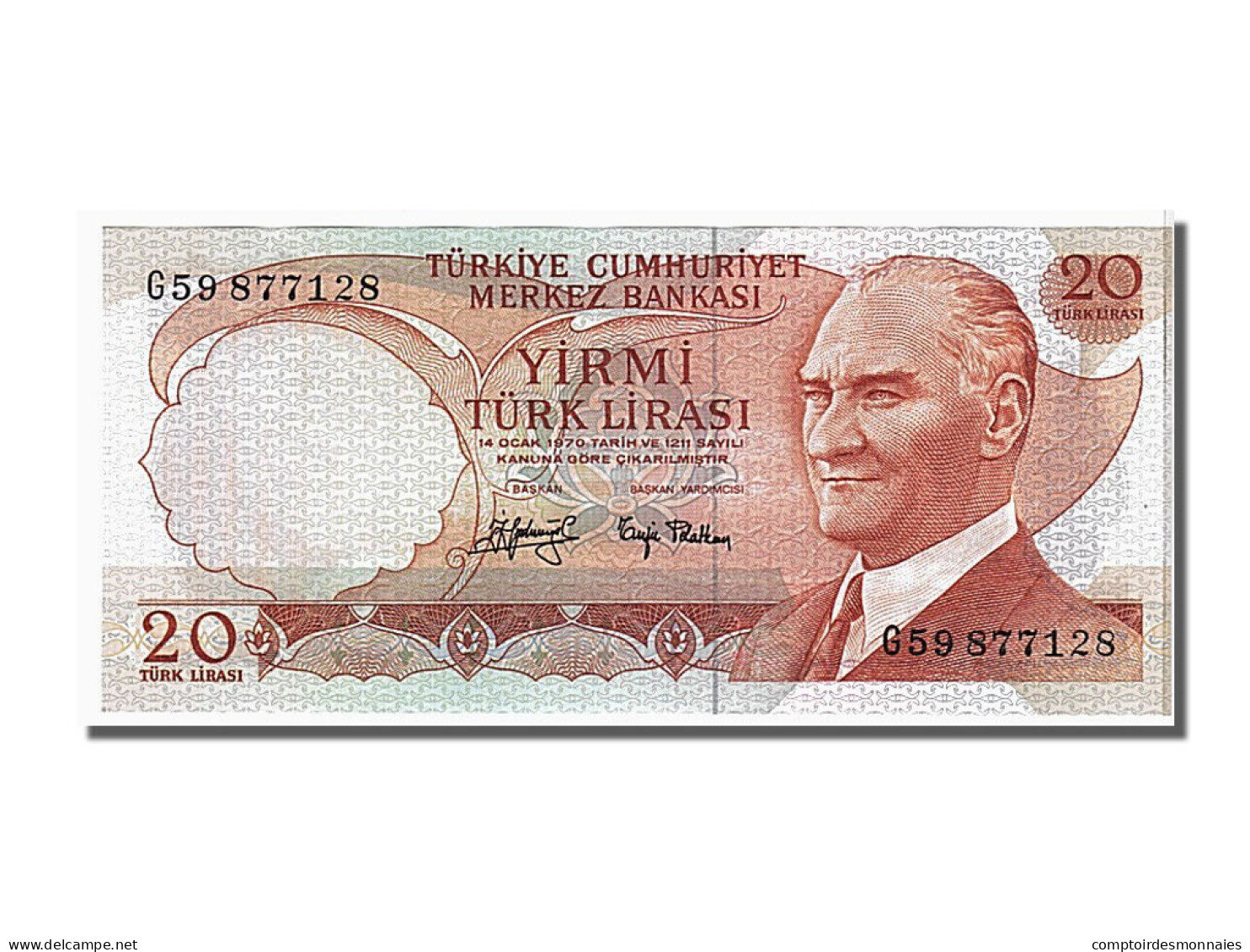 Billet, Turquie, 20 Lira, 1970, KM:187a, NEUF - Turquie